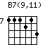 B7(9,11)